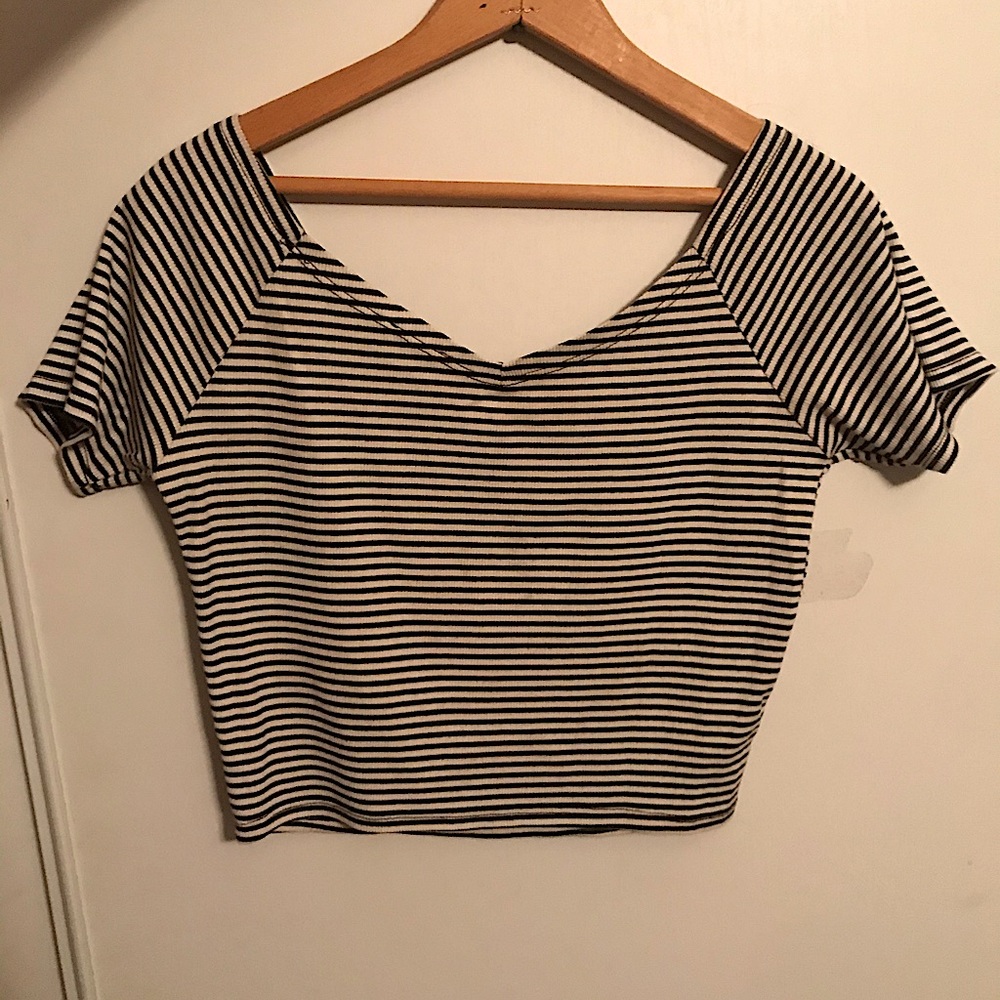 Charlotte Russe Striped Crop Top